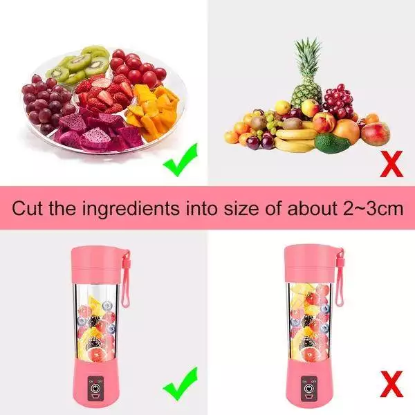 GADMODO- PORTABLE USB ELECTRIC JUICER - 6 BLADES (PROTEIN SHAKER) - Image 4