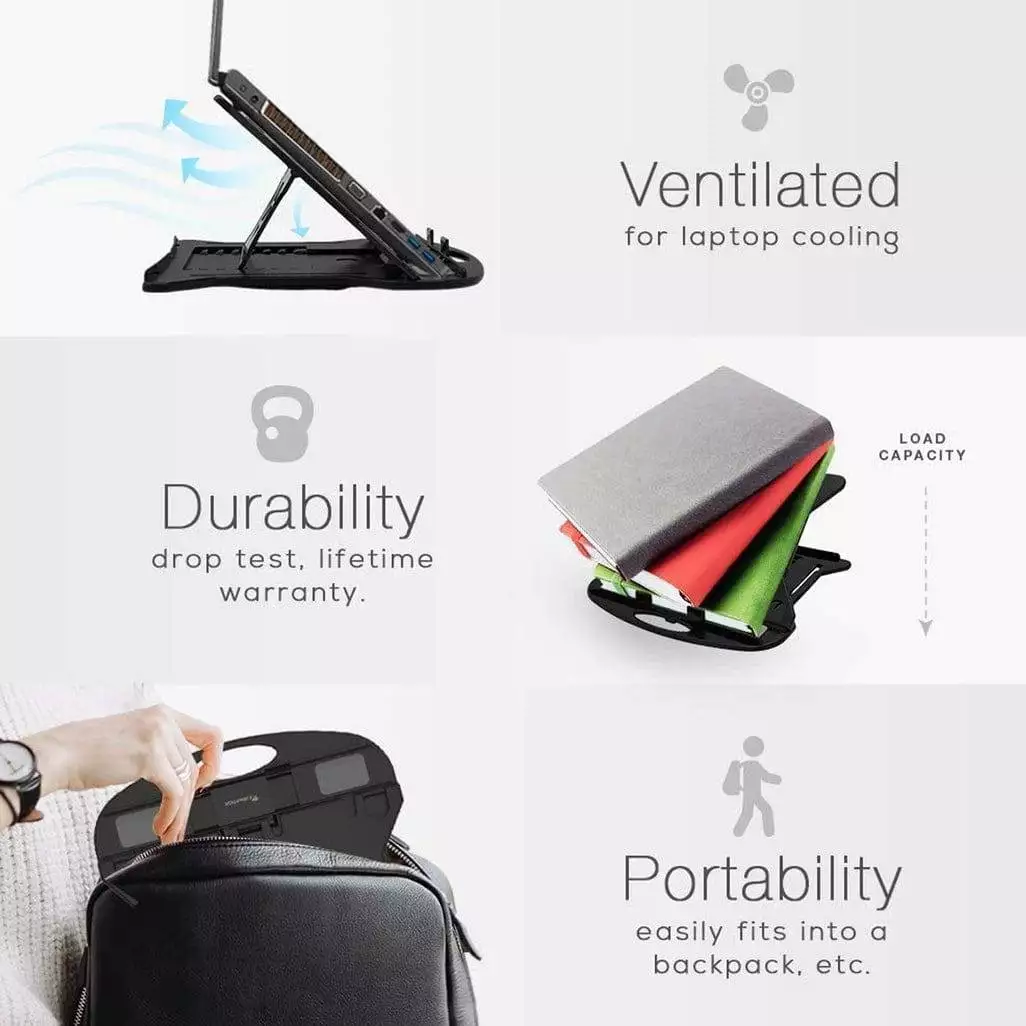 GADMODO-  LAPTOP STAND WITH PORTABLE MOBILE STAND - Image 3